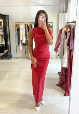 Bec & Bridge Angelina Asym Maxi Dress size 14 Cherry Red for rent on The Volte - image 1