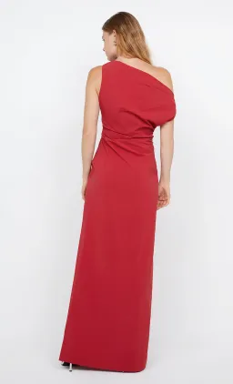 Bec & Bridge Angelina Asym Maxi Dress size 14 Cherry Red for rent on The Volte - image 4