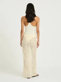 Benni Ariel Maxi Dress in Shell Size 8 for rent on The Volte - image 3