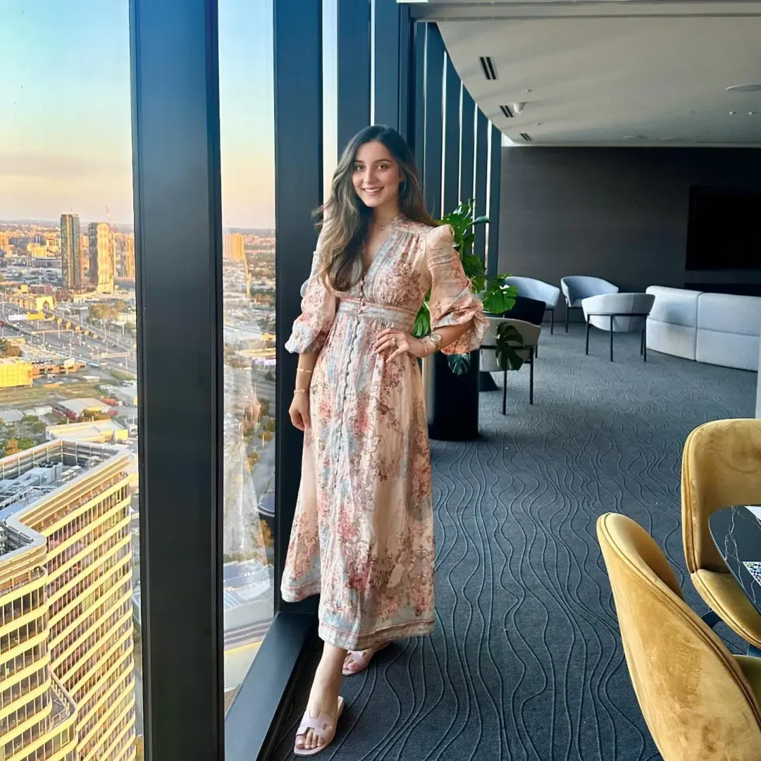 Zimmermann August Plunge Midi Dress in Sky Blue Size 1 / AU 10 for rent on The Volte - main image