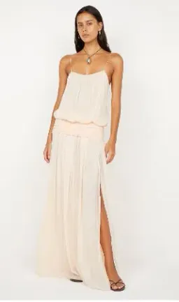 Bec and Bridge Camille Blouson Dress in Peach Size 8 for rent on The Volte - image 1