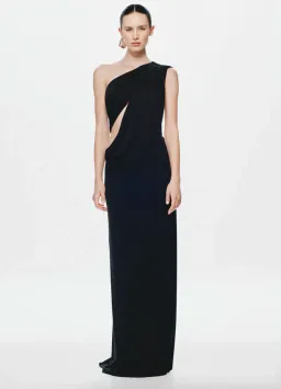 Misha, THE SOLSTICE CUPRO DRESS, Black, maxi, size 8 for rent on The Volte - image 1
