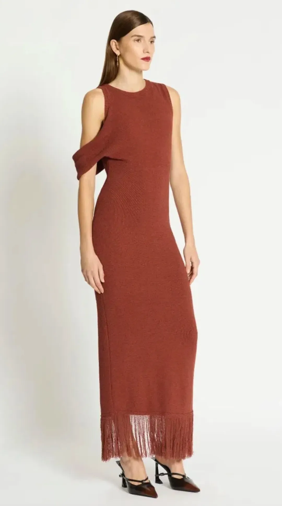 Sass & Bide Vega Fringe Trim Knit Dress Size M for rent on The Volte - main image