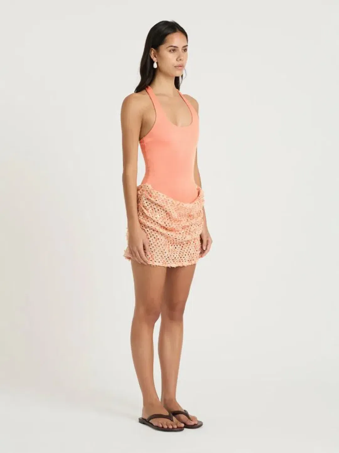 Benni Ariel Mini Dress In Aperol Size 8 for rent on The Volte - main image