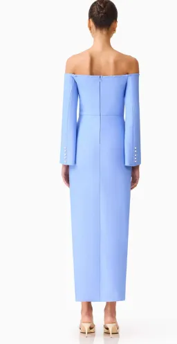 Elliatt Sonya Long Sleeve Midi Dress in Blue for rent on The Volte - image 2