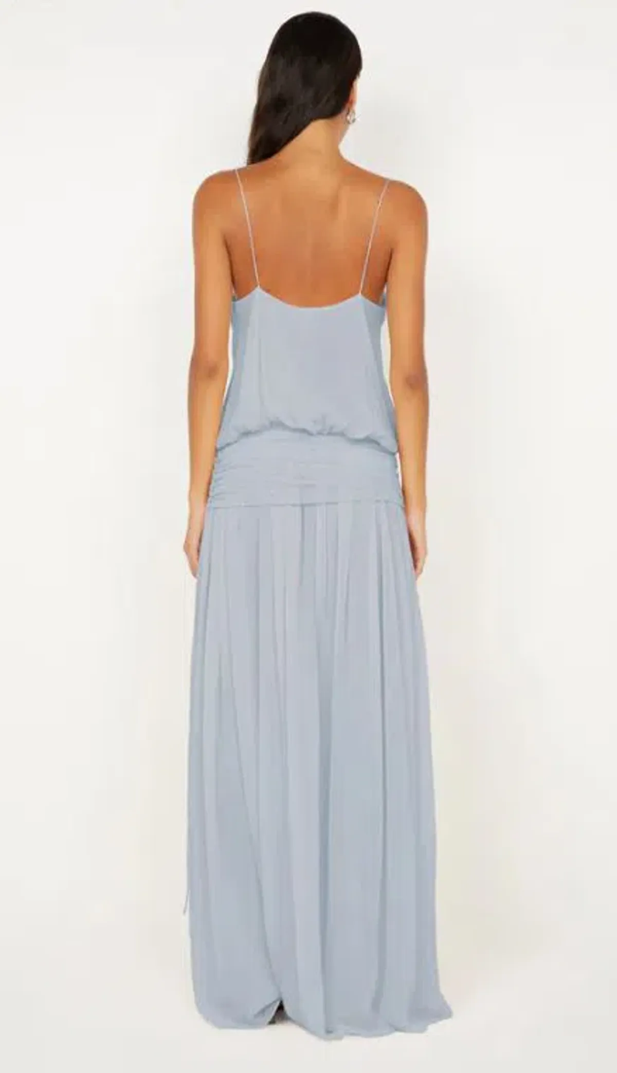 Bec and Bridge Camille Blouson Dress in Cloud Blue Size 8 - Image 3