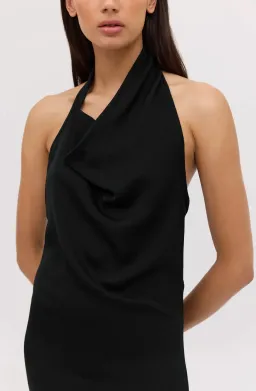 Bianca Spender Black Satin Sync Dress for rent on The Volte - image 2