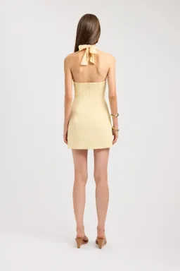 Kookai Oyster Mini Mesh dress yellow size 6 for rent on The Volte - image 3