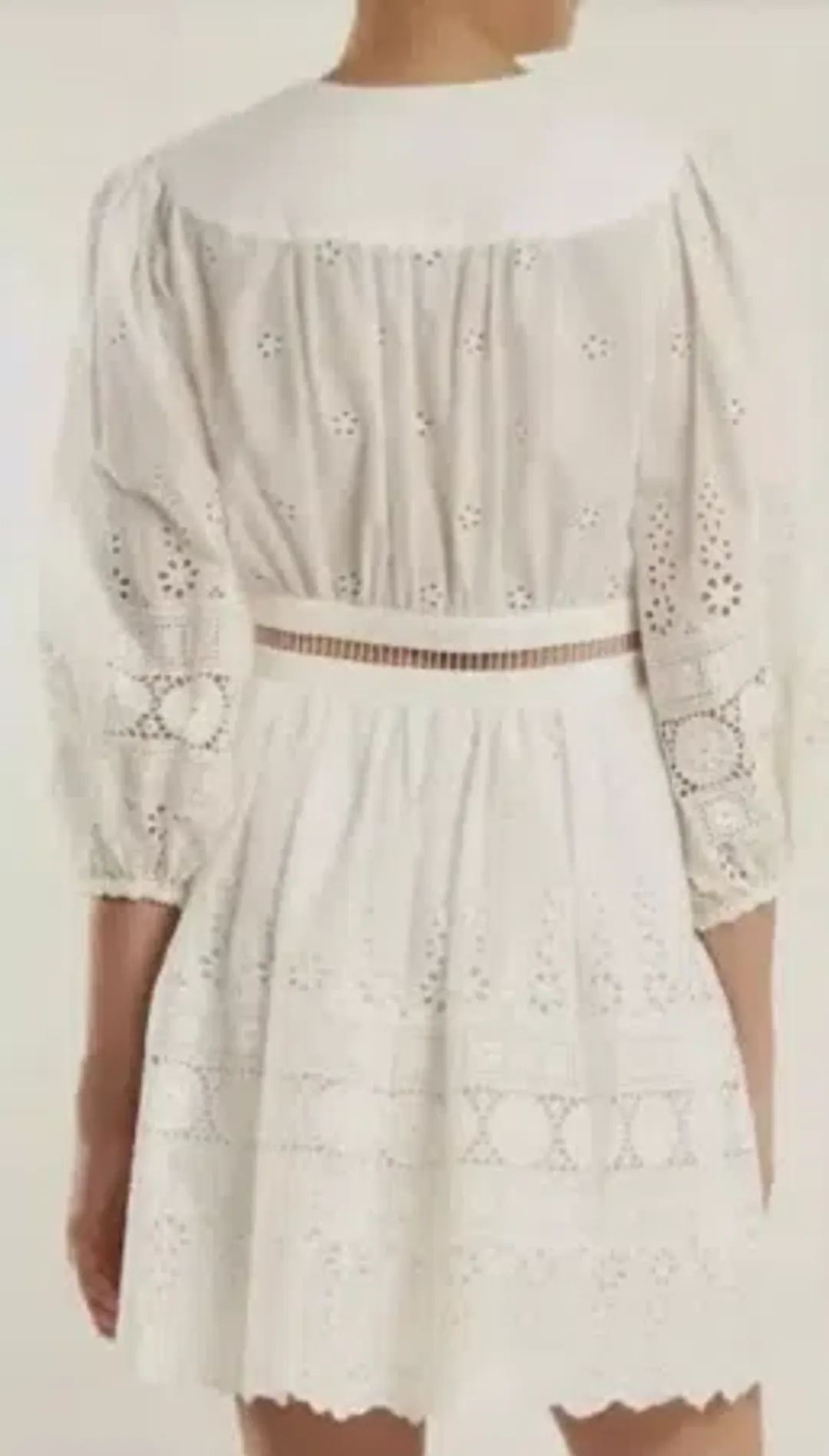 Zimmermann Kali Ivory Lace Dress - 12 for rent on The Volte - main image