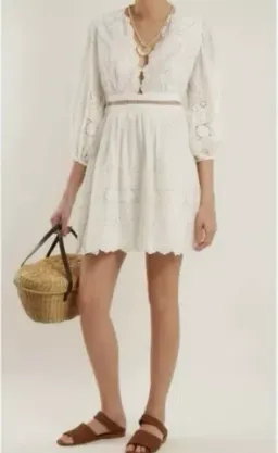 Zimmermann Kali Ivory Lace Dress - 12 for rent on The Volte - image 1