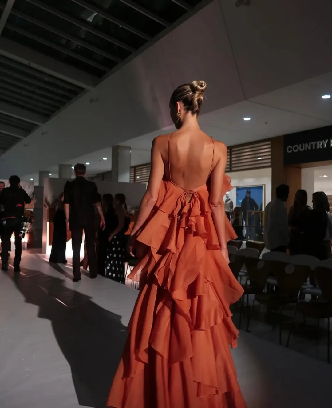 Aje / Pandorea Layered Maxi Dress / Coral Clay / Size 12 (Fits 12-16) for rent on The Volte - main image