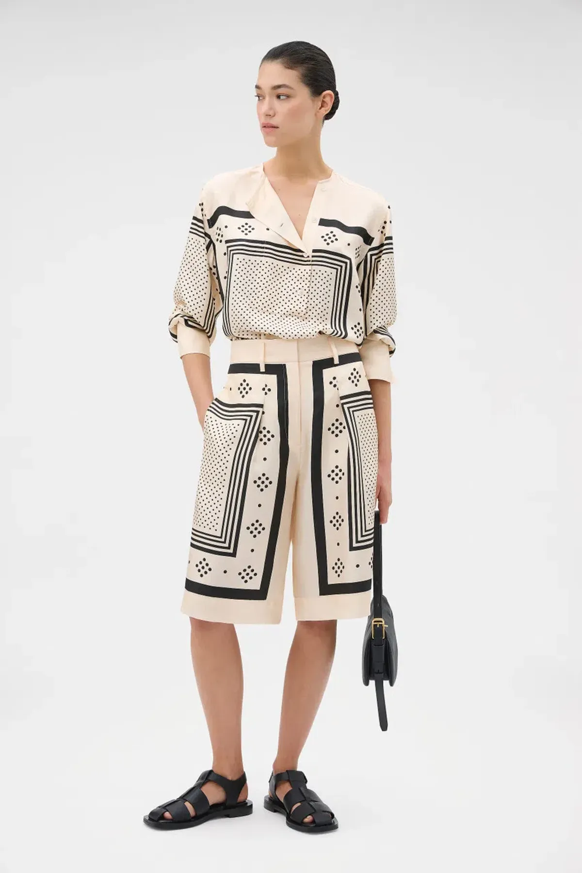 SPOT SCARF PRINT CULOTT - Image 2