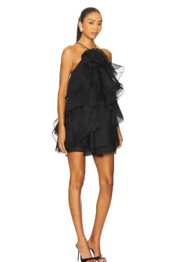Aje Pandorea Layered Mini Dress Black Size 10 for rent on The Volte - image 2