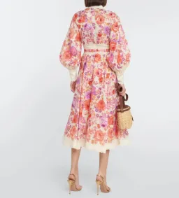 Zimmermann Raie Billow Midi Dress in Multi Floral Size 1 AU 10 for rent on The Volte - image 2