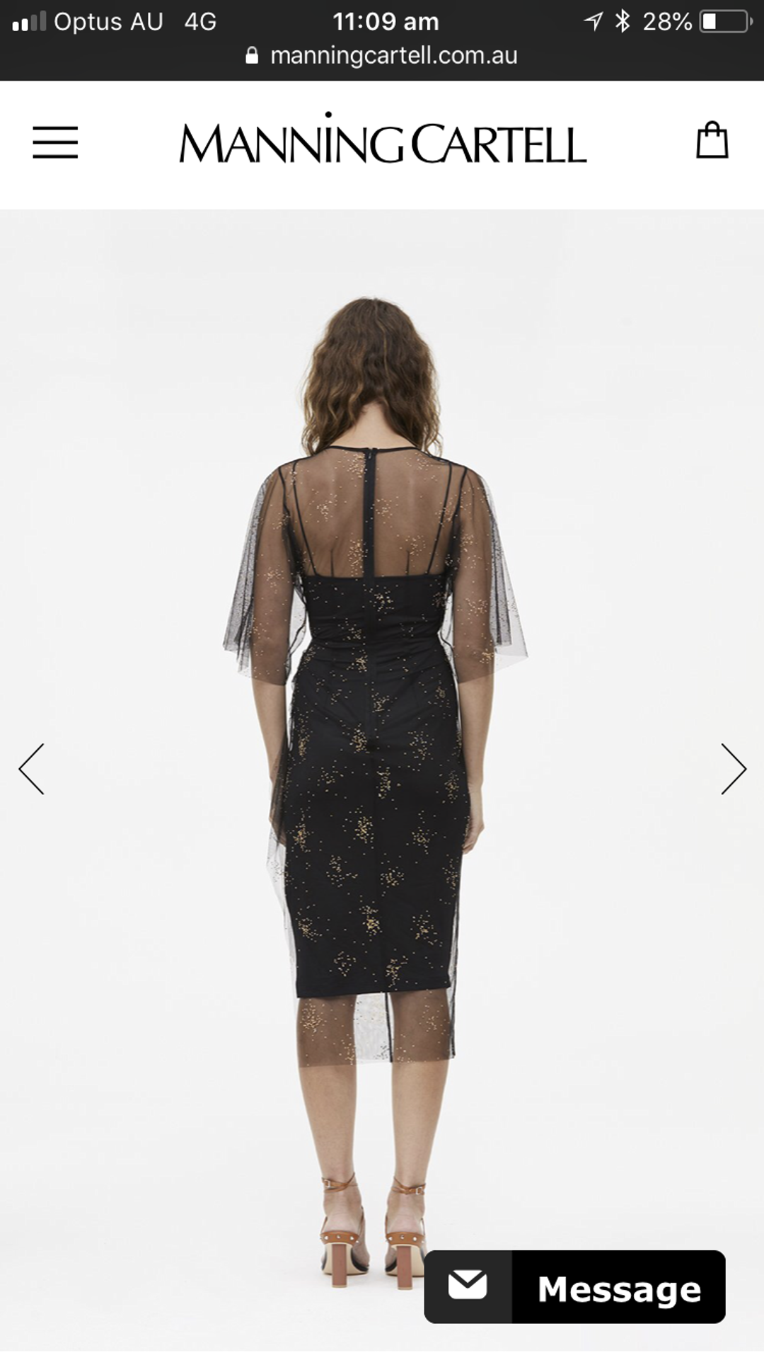 Manning Cartell Blitz Glitz Dress Black Size 8 for rent on The Volte - main image