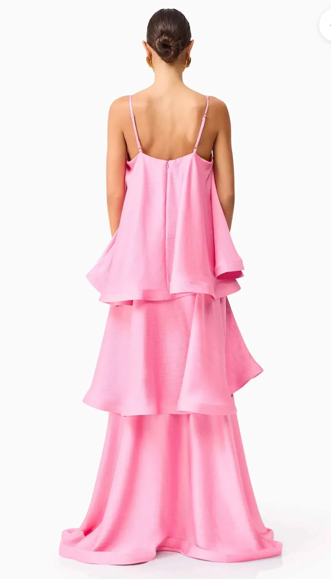 Elliatt Tilly Tiered Maxi Dress in Pink Sz XS/6-8 for rent on The Volte - main image