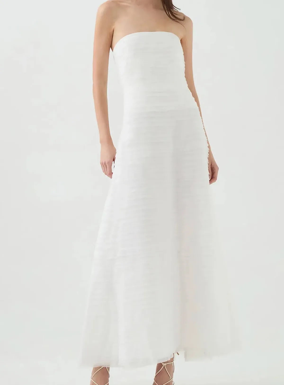 Aje Soundscape Maxi Dress in White Sz 8 for rent on The Volte - main image