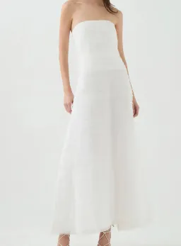 Aje Soundscape Maxi Dress in White Sz 8 for rent on The Volte - image 1