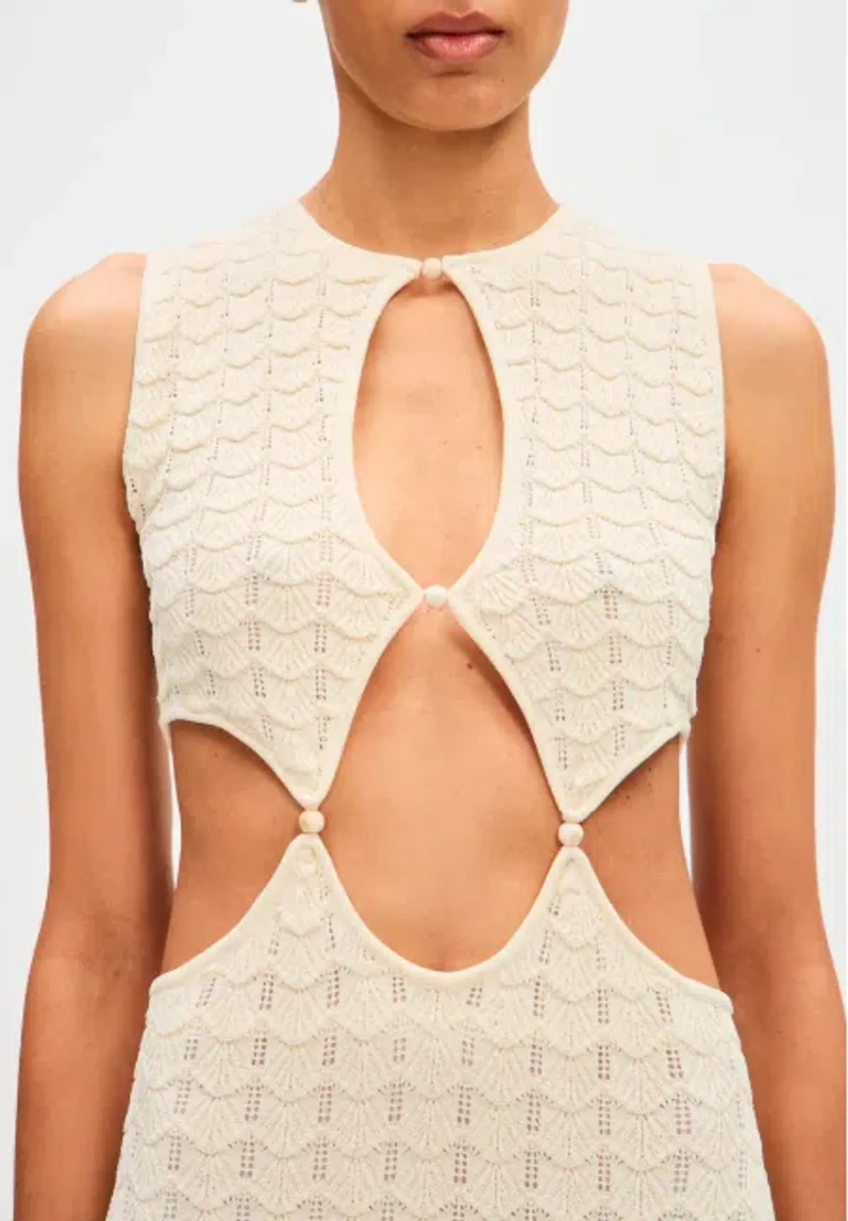 Misha Beige Esther Knit Maxi Dress - M - Image 3