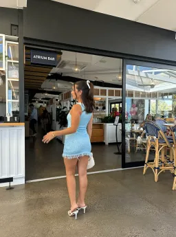 Asta Resort Natalia Mini Dress - Baia Blue Sequin XS for rent on The Volte - image 5