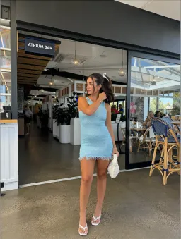 Asta Resort Natalia Mini Dress - Baia Blue Sequin XS for rent on The Volte - image 4