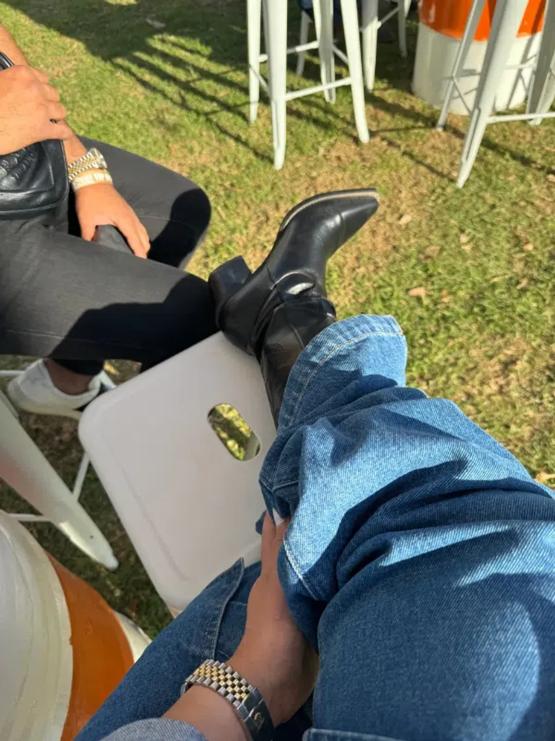 Denim Corset Top And Pant Set for rent on The Volte - main image