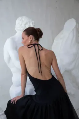 L'IDEE Carrie Dress - Noir (Black) for rent on The Volte - image 3