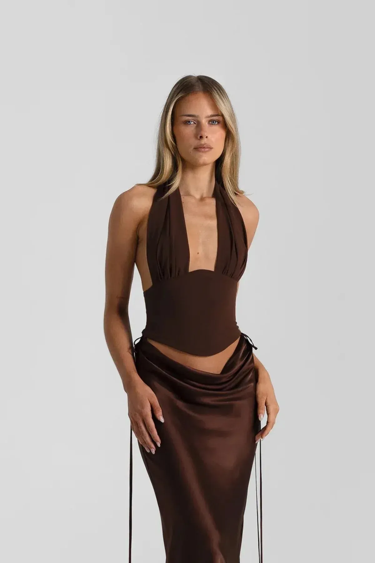 Natalie Rolt Bronte Top and Allira Skirt in Espresso Brown Size 1 - Image 6
