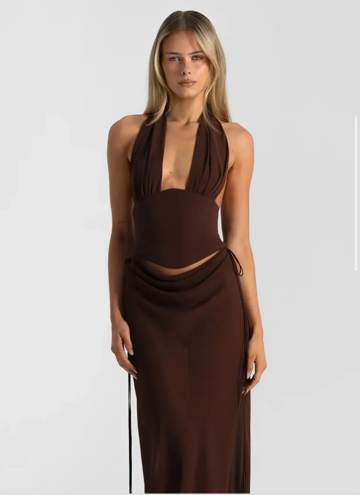 Natalie Rolt Bronte Top and Allira Skirt in Espresso Brown Size 1 - Image 9