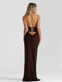 Natalie Rolt Bronte Top and Allira Skirt in Espresso Brown Size 1 for rent on The Volte - image 10
