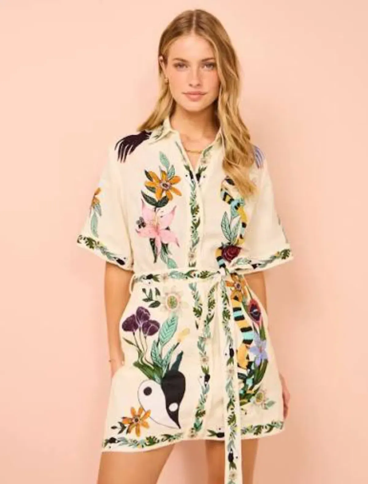 Alemais Meagan Mini Dress in Multi Print Size 8 - Image 1