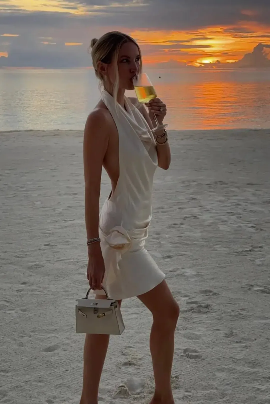 Arcina Ori Rosa Dress Ivory Size Medium for rent on The Volte - main image