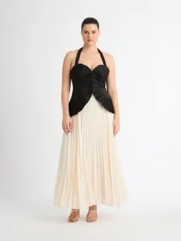 Sheike Soraya Midi Dress size 18 Black Cream for rent on The Volte - image 1