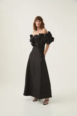 Aje Etta Midi Dress size 10 Black for rent on The Volte - image 1