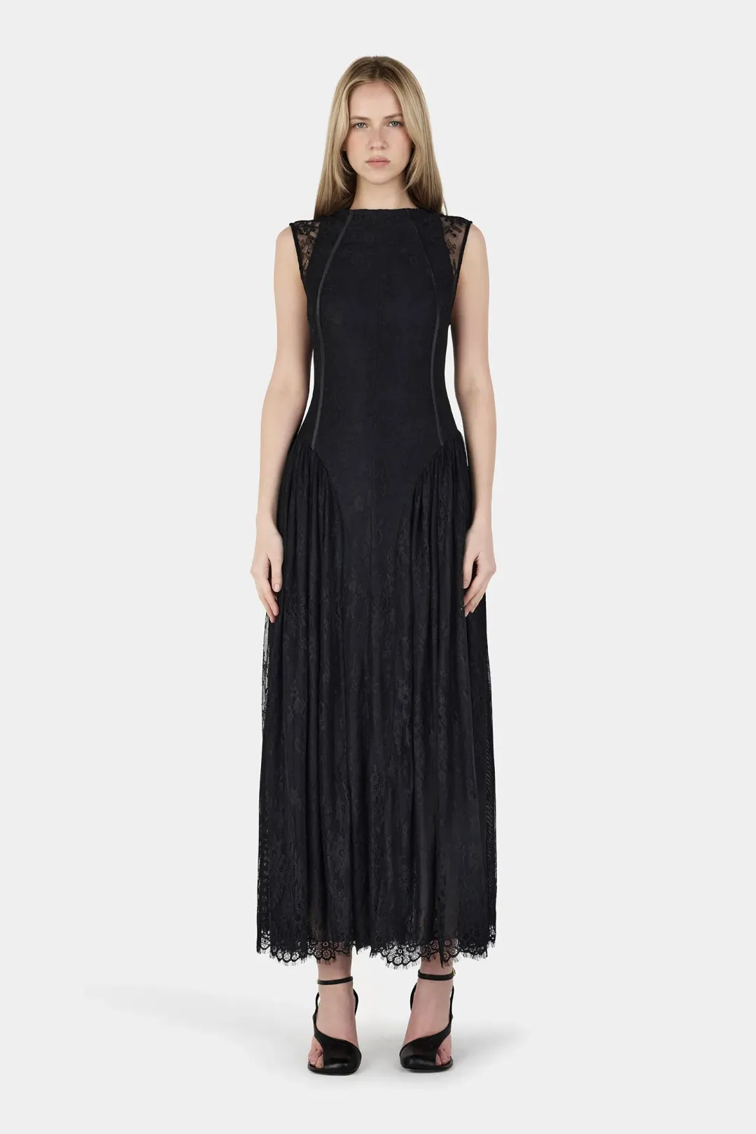 Hansen And Gretel Juliette Lace Dress Black Size 8 for rent on The Volte - main image