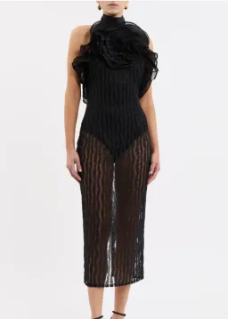 Rebecca Valance seraphina midi dress - size 8 for rent on The Volte - image 4