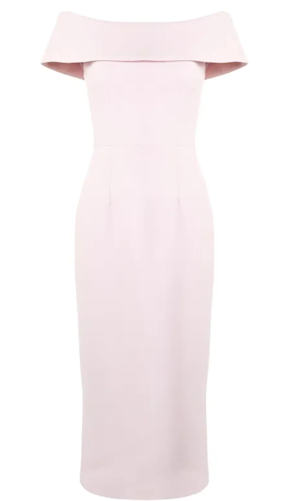 Rebecca Vallance - Amore Off Shoulder Midi Dress Light Pink - 10 - Image 5