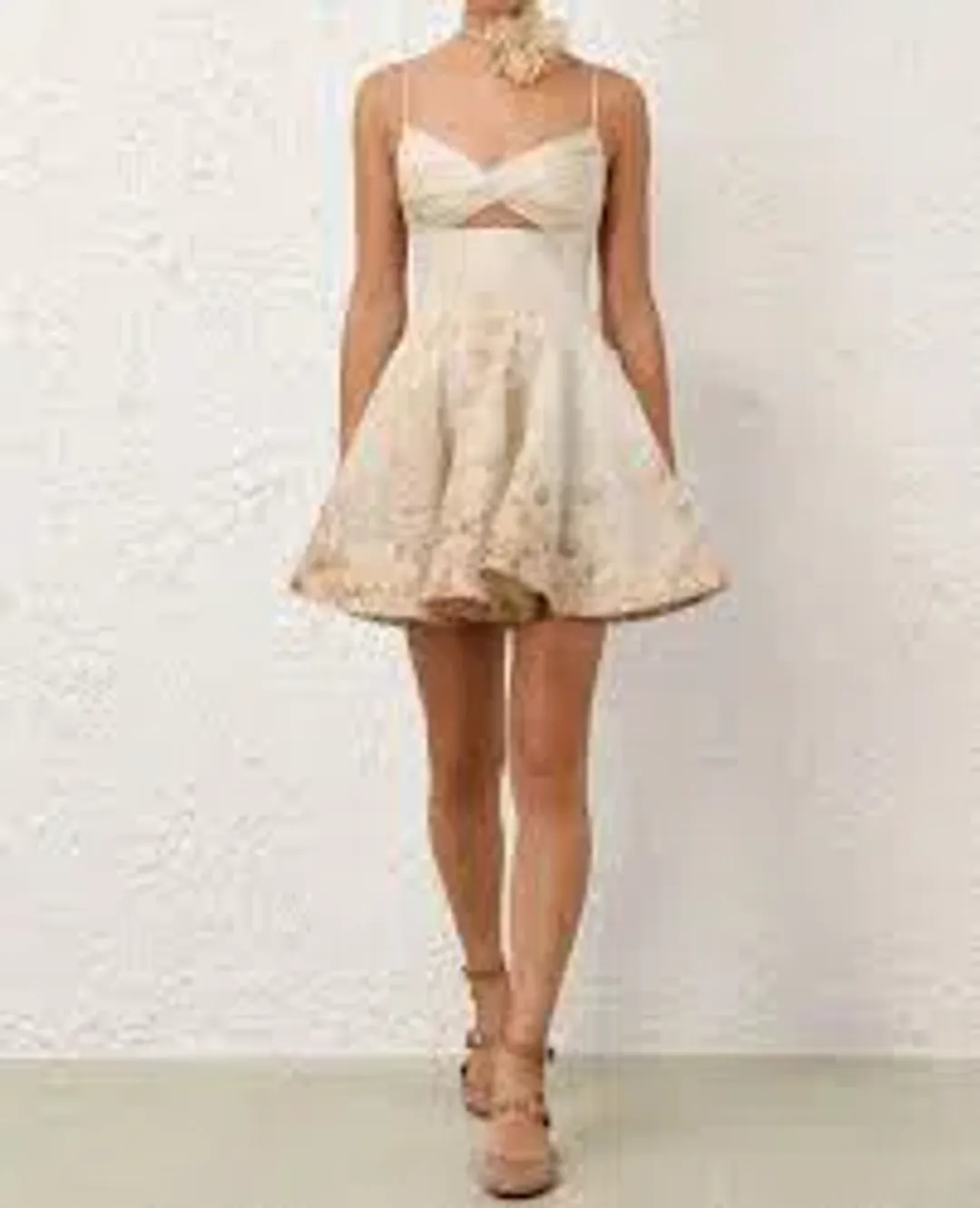 Zimmermann Memento Twist Front Mini Dress for rent on The Volte - main image