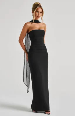 BABYBOO Yulia Maxi Dress - Black for rent on The Volte - image 4