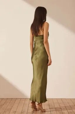 Shona Joy - Arienzo Strapless Cut Out Midi Dress – Green Olive - Size 8 for rent on The Volte - image 2