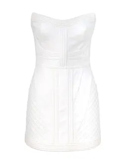 Zimmermann Rebellion Corded Corset Mini Dress in Ivory Size 0 / AU 8 for rent on The Volte - image 1