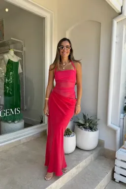 Benni Gina Maxi Dress in size 8 watermelon for rent on The Volte - image 1