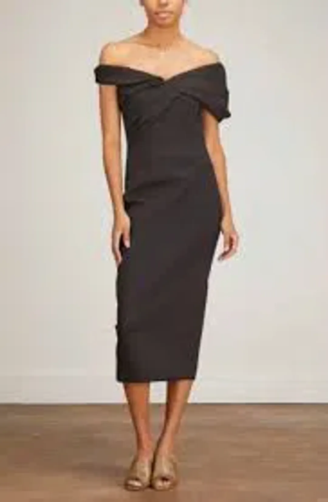 Rachel Gilbert Matteo Midi Dress in Black RG 1 / AU 10 for rent on The Volte - main image