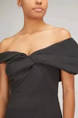 Rachel Gilbert Matteo Midi Dress in Black RG 1 / AU 10 for rent on The Volte - image 3