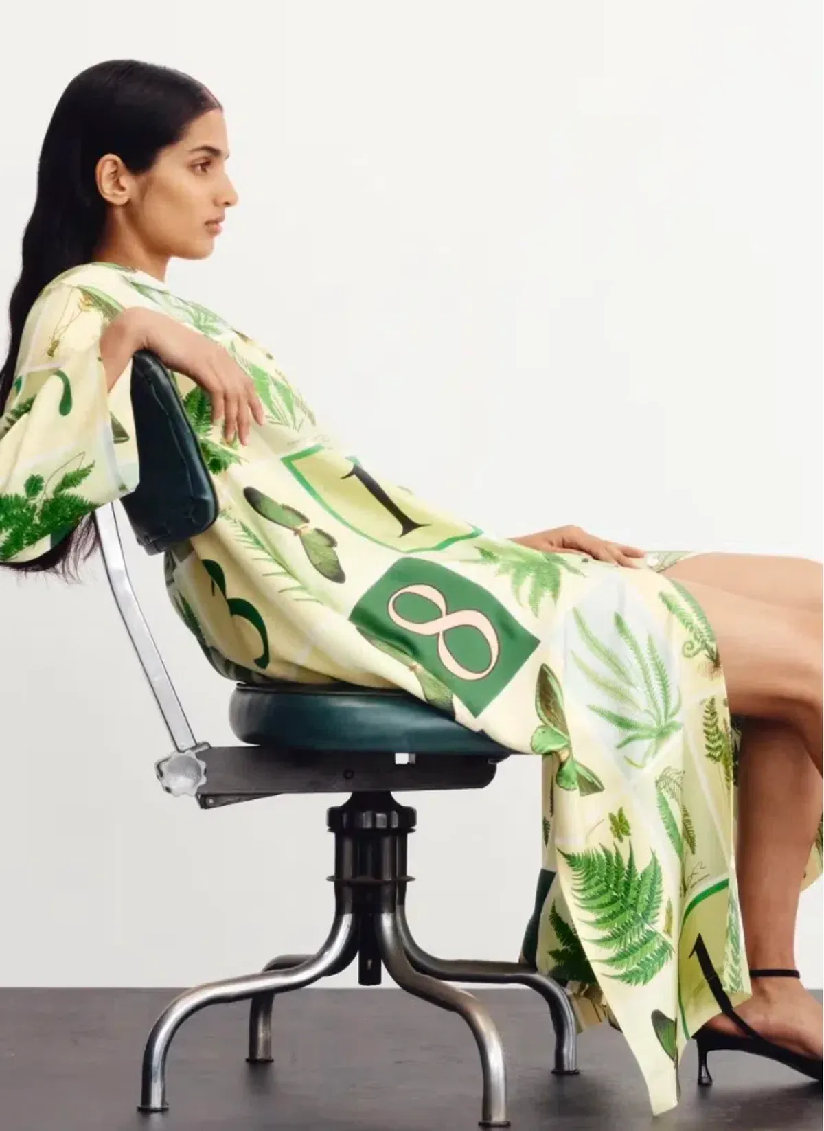 Oroton Fern Garden 100% Silk Shirt Column Dress Size 10 fit 12 NWT - Image 4