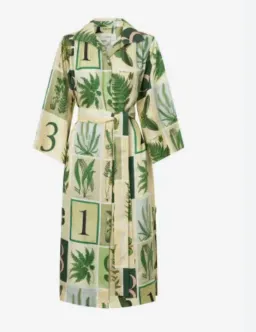 Oroton Fern Garden 100% Silk Shirt Column Dress Size 10 fit 12 NWT for rent on The Volte - image 6