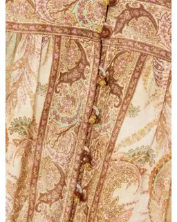 Zimmermann Wanderlust Midi Dress Size 4 / AU 16 Linen Print Plunge Billowy Long Sleeve for rent on The Volte - image 5