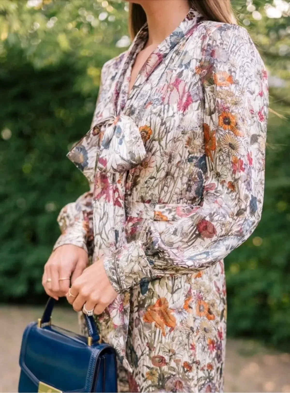 Tory Burch Vanessa Silk Metallic Midi Dress AU 8 / S - Image 3