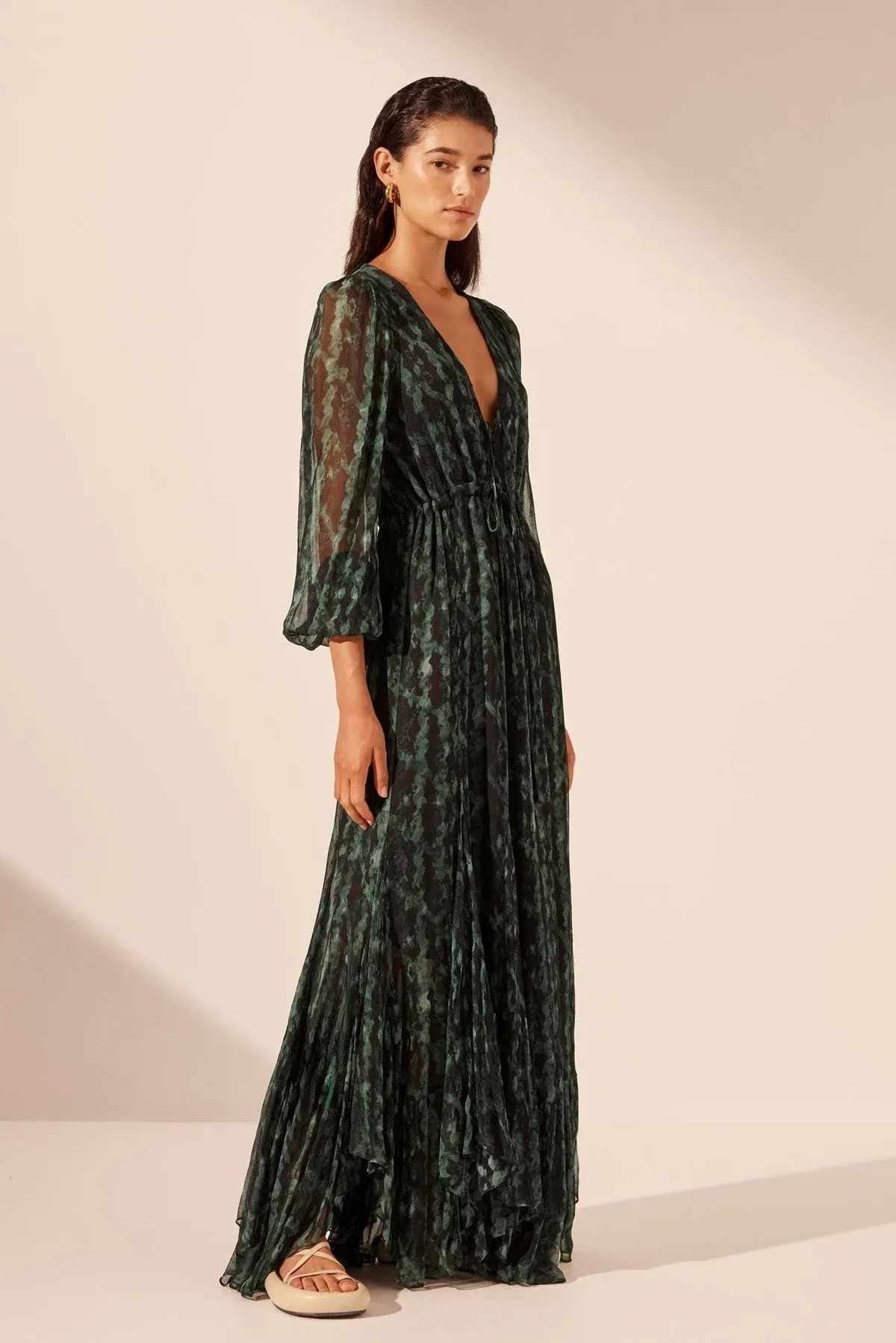 Shona Joy Green Remi Lace Front Maxi Dress AU 18 / XXL - Image 2