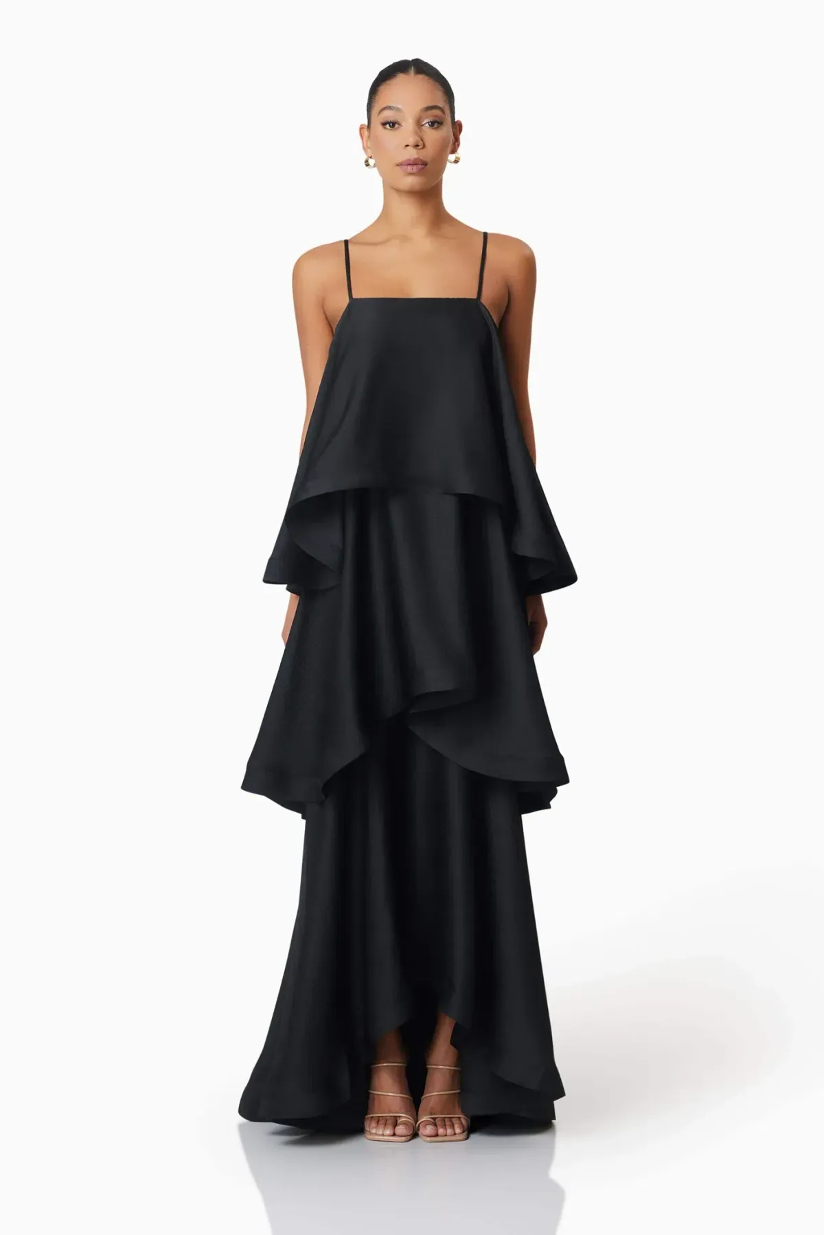 Elliatt Tilly Tiered Maxi Dress size XL / 14 Black - Image 4